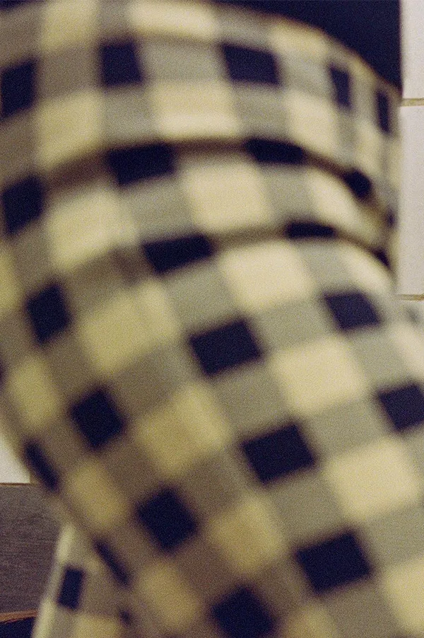 Kick Stretch-Cotton Pants in Gingham Navy Light Khaki