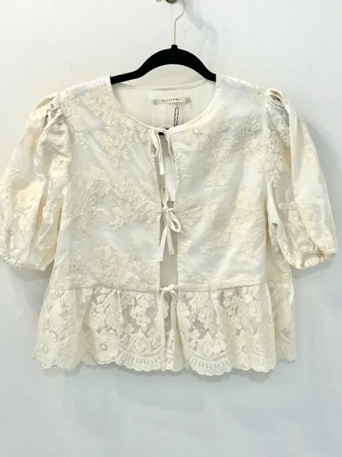 Lace Detail Embroidered Top