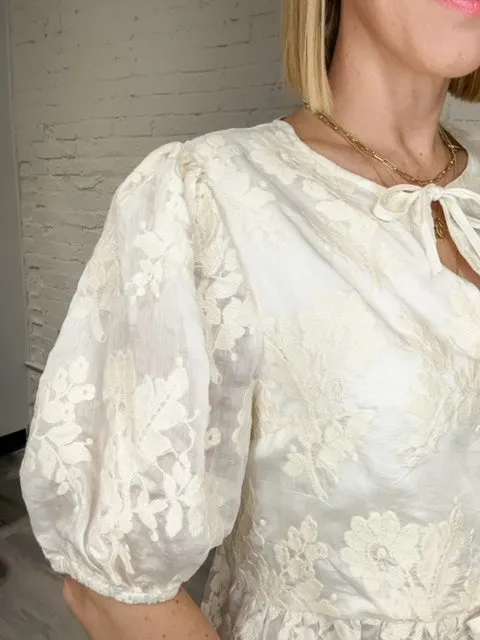 Lace Detail Embroidered Top