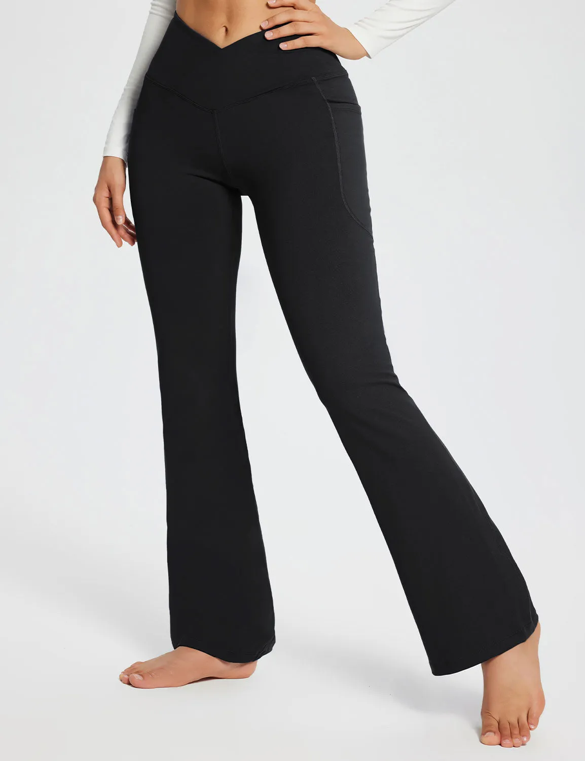 Laureate 32'' Crossover High-Rise Flared Pants