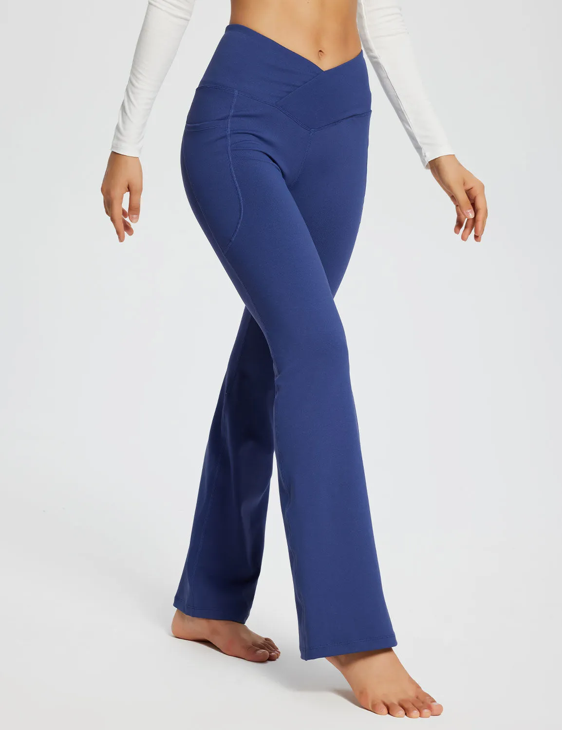 Laureate 32'' Crossover High-Rise Flared Pants