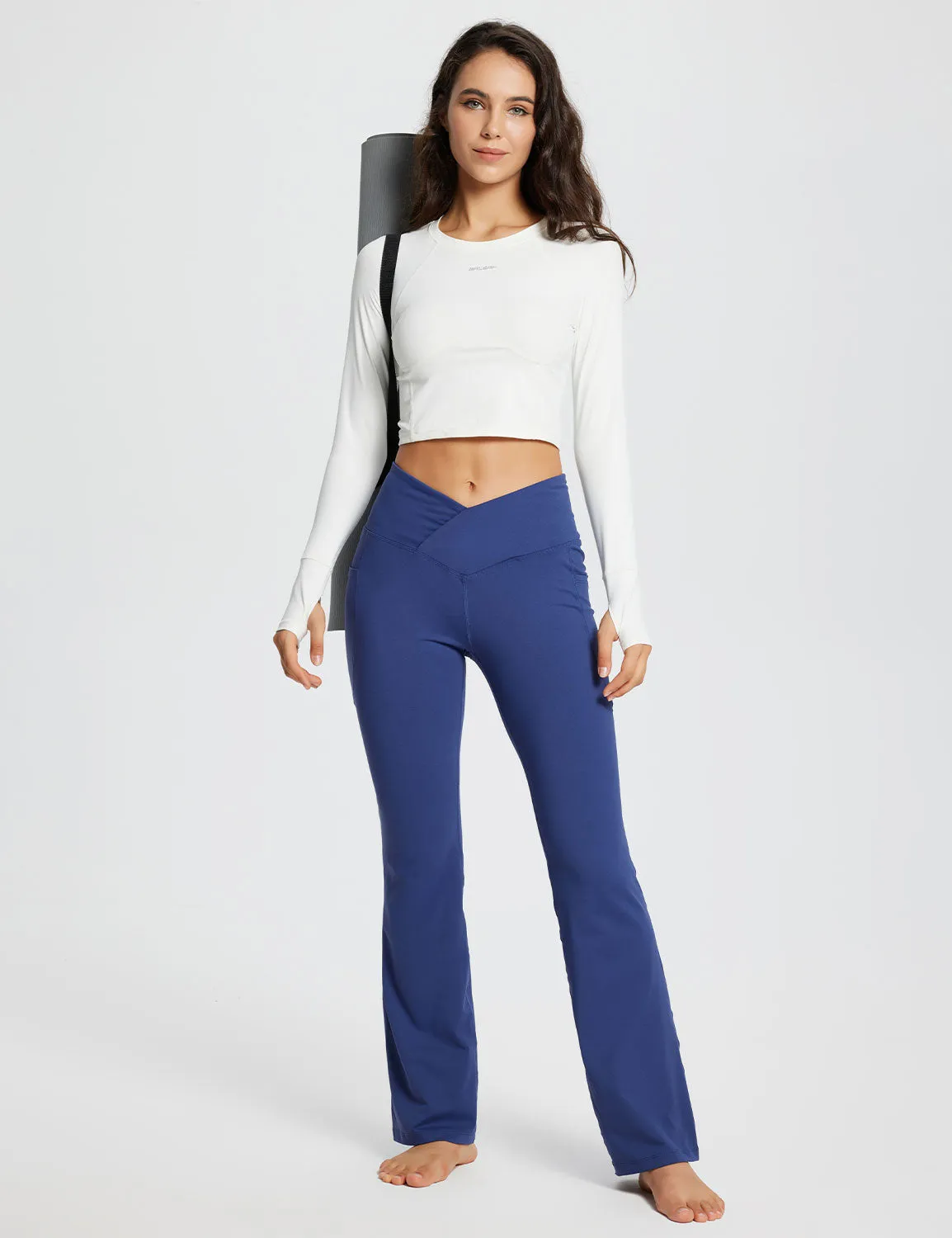 Laureate 32'' Crossover High-Rise Flared Pants