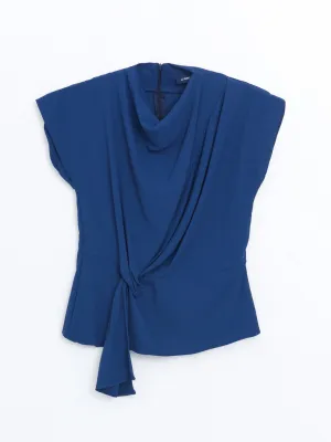 LCWAIKIKI Classic

Navy Blue Draped Collar Women's Blouse