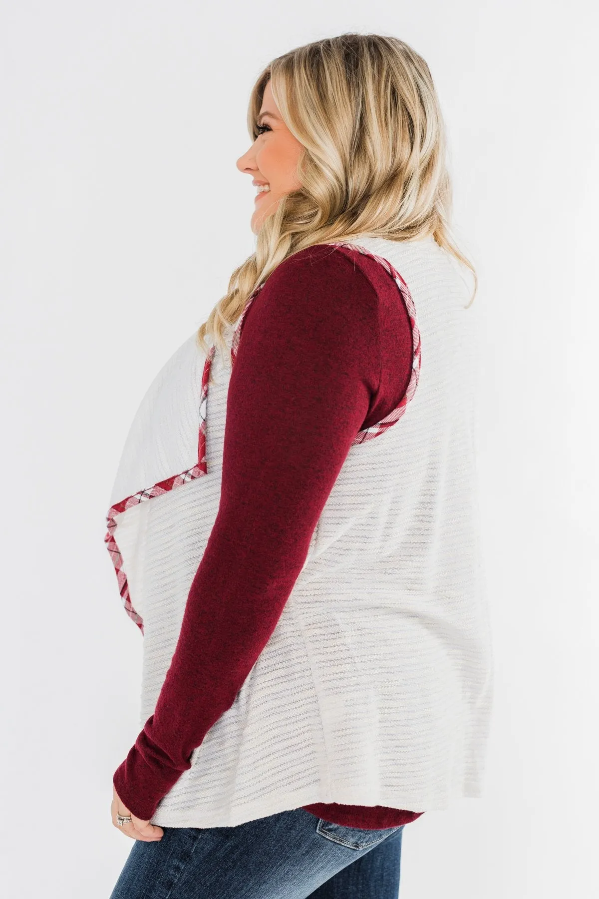 Let's Be Jolly Drape Vest- Ivory