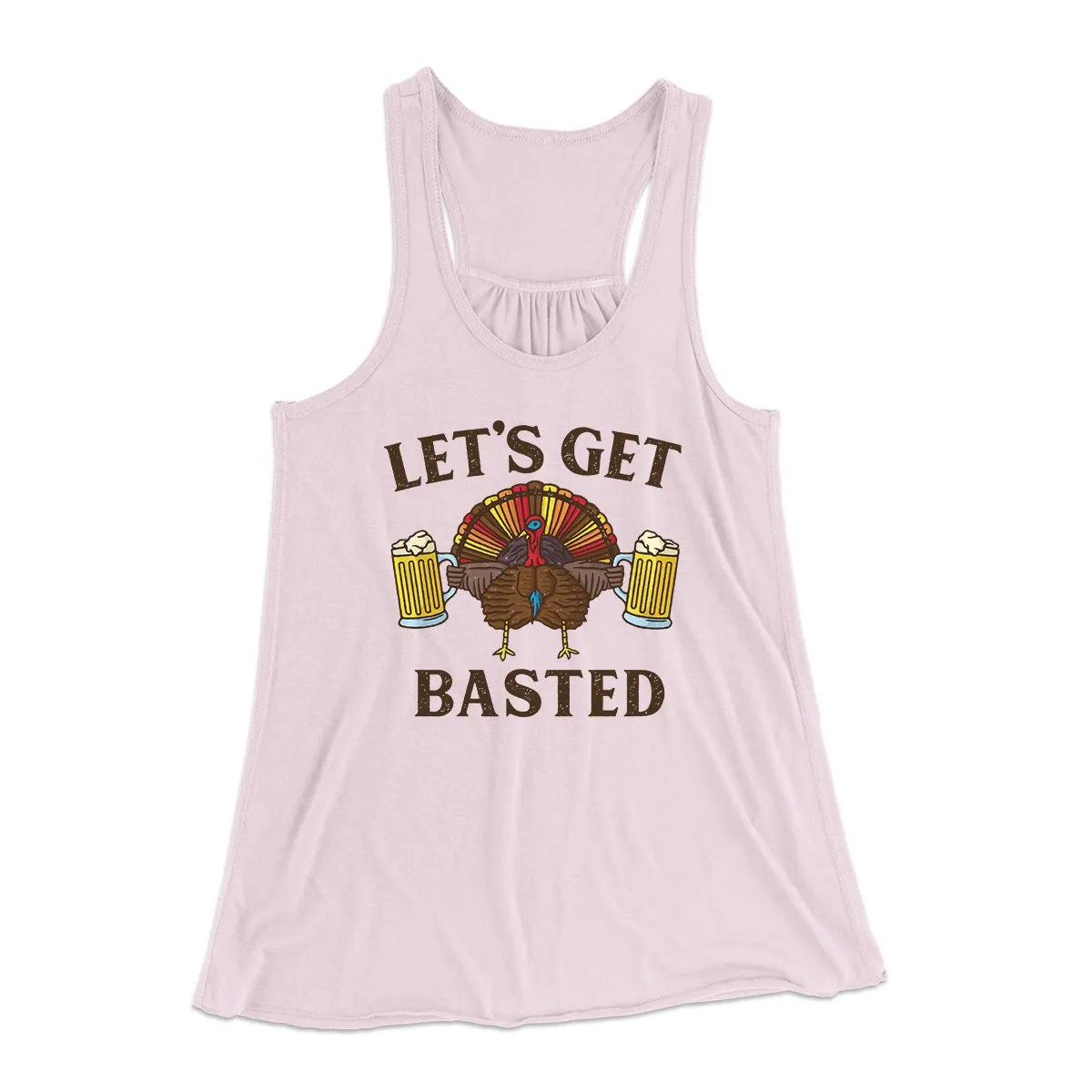 Let's Get Basted Funny Thanksgiving Women's Flowey Tank Top