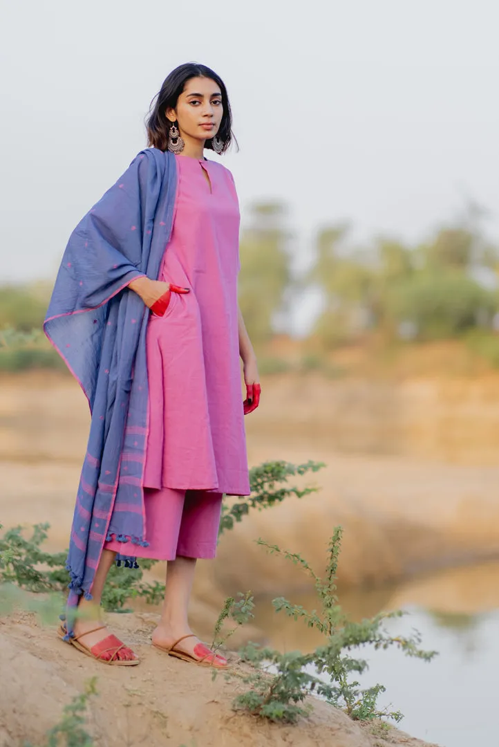 Lilac Kurta and Culottes Set