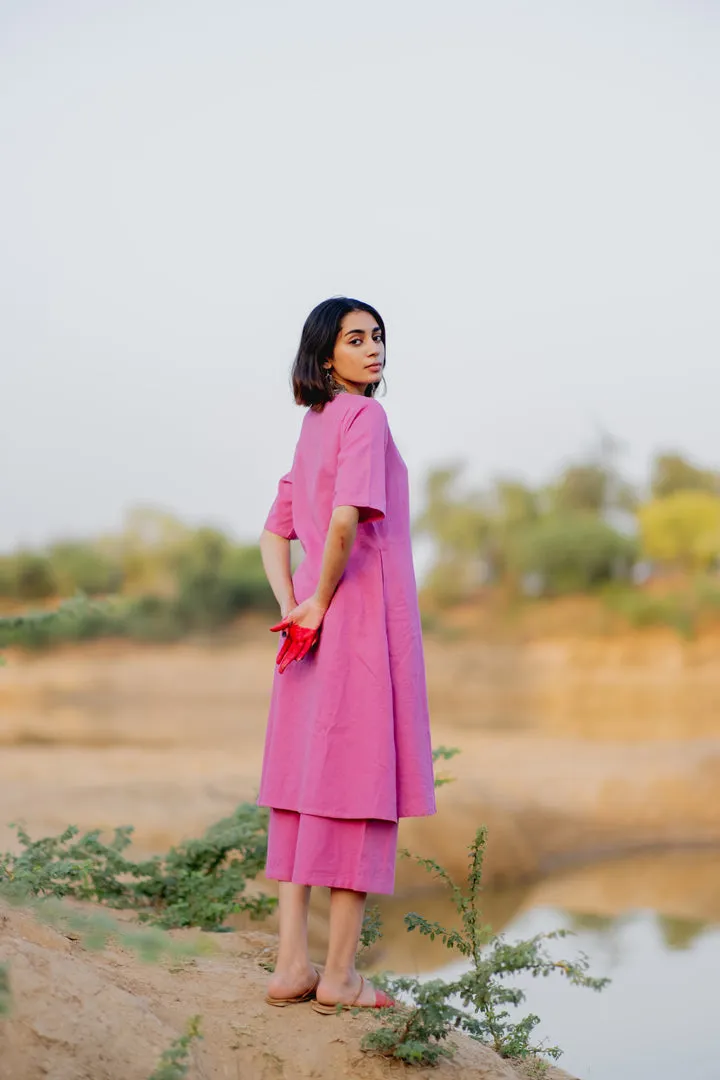 Lilac Kurta and Culottes Set