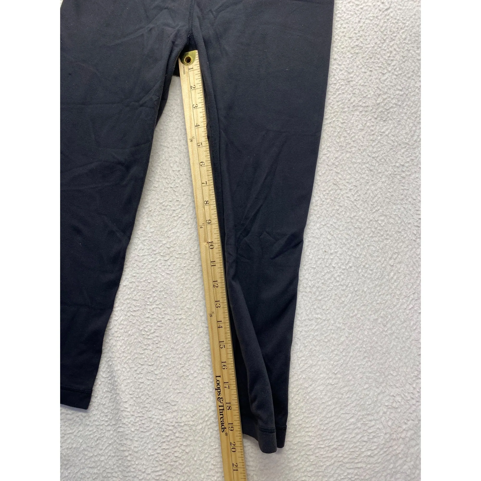 Lululemon Cropped Yoga Pants With Pink Waistband Size 4 #7338
