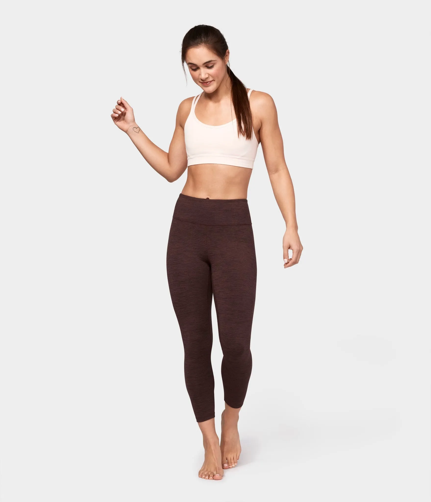 Manduka Apparel - Women's Essential Cropped Legging - Heather Fig
