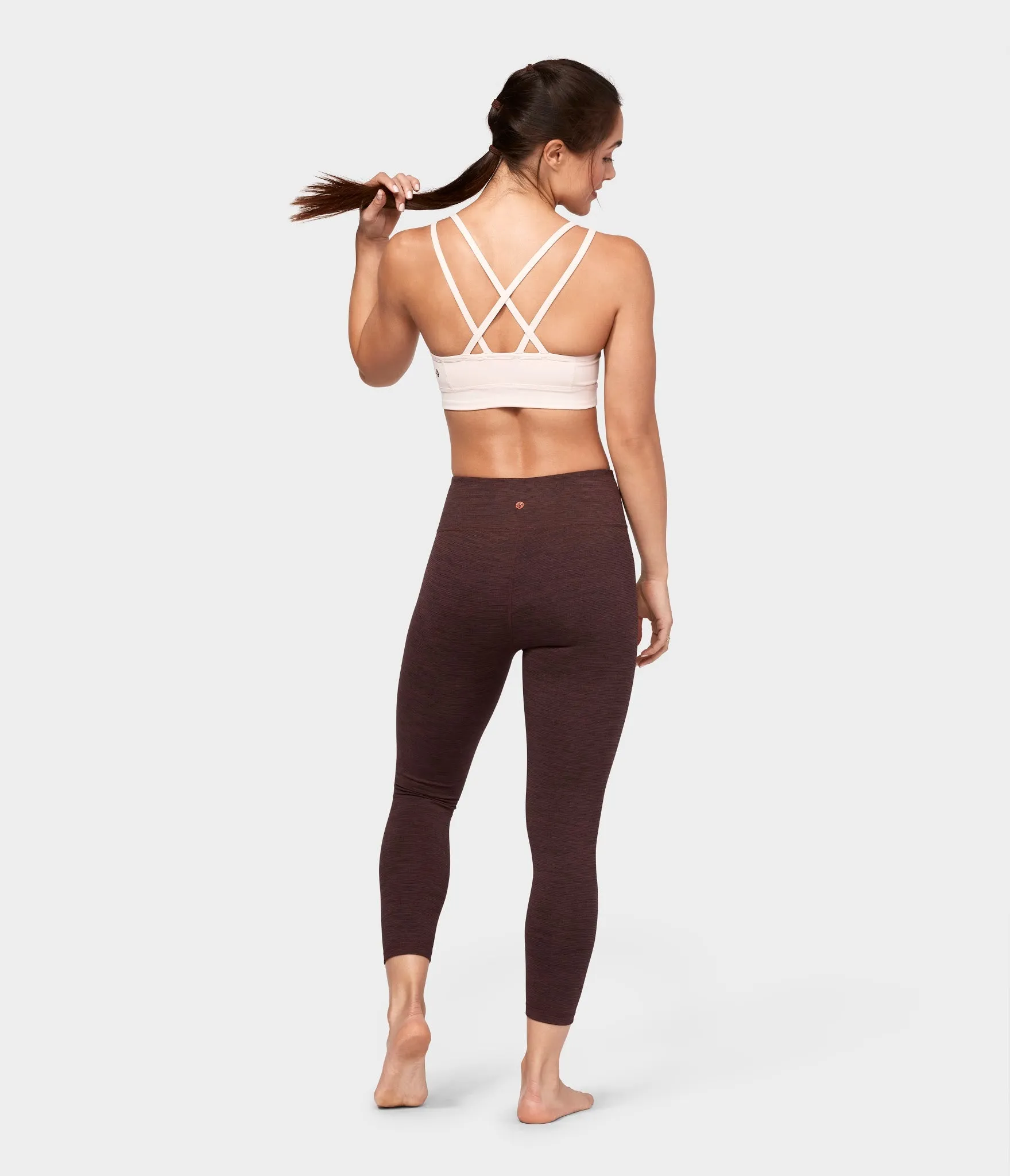 Manduka Apparel - Women's Essential Cropped Legging - Heather Fig