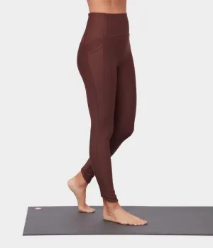 Manduka Apparel - Women's Presence Legging - Deeply Rooted Brown