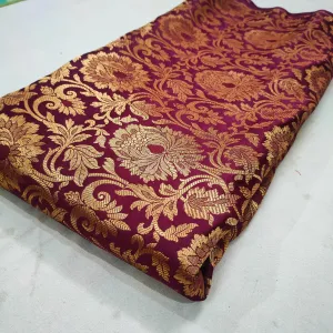Manewar Jaal Pure Banarasi Brocade Silk Fabric