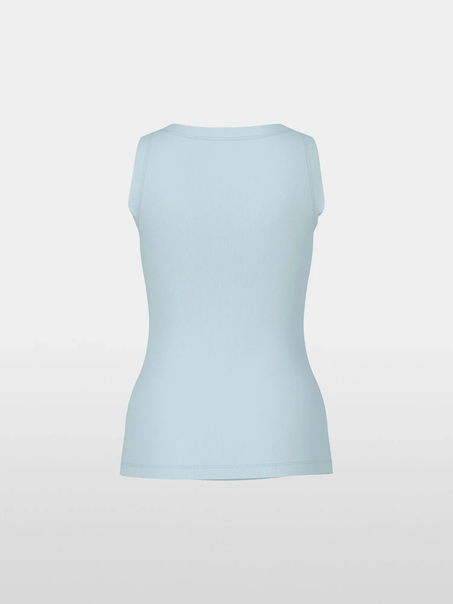 Marc Cain Soft Sky Blue Sleeveless top in cotton rib