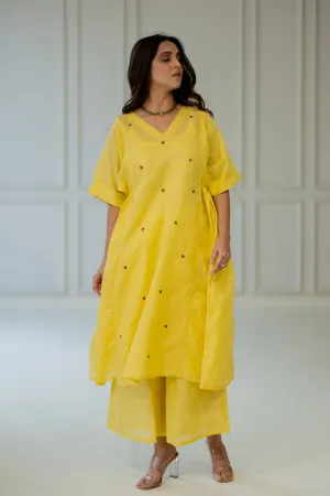 Marigold Linen Kurta Set