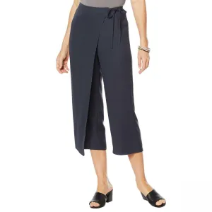 MarlaWynne WynneLayers Women's Cropped Crepe Wrap Pants