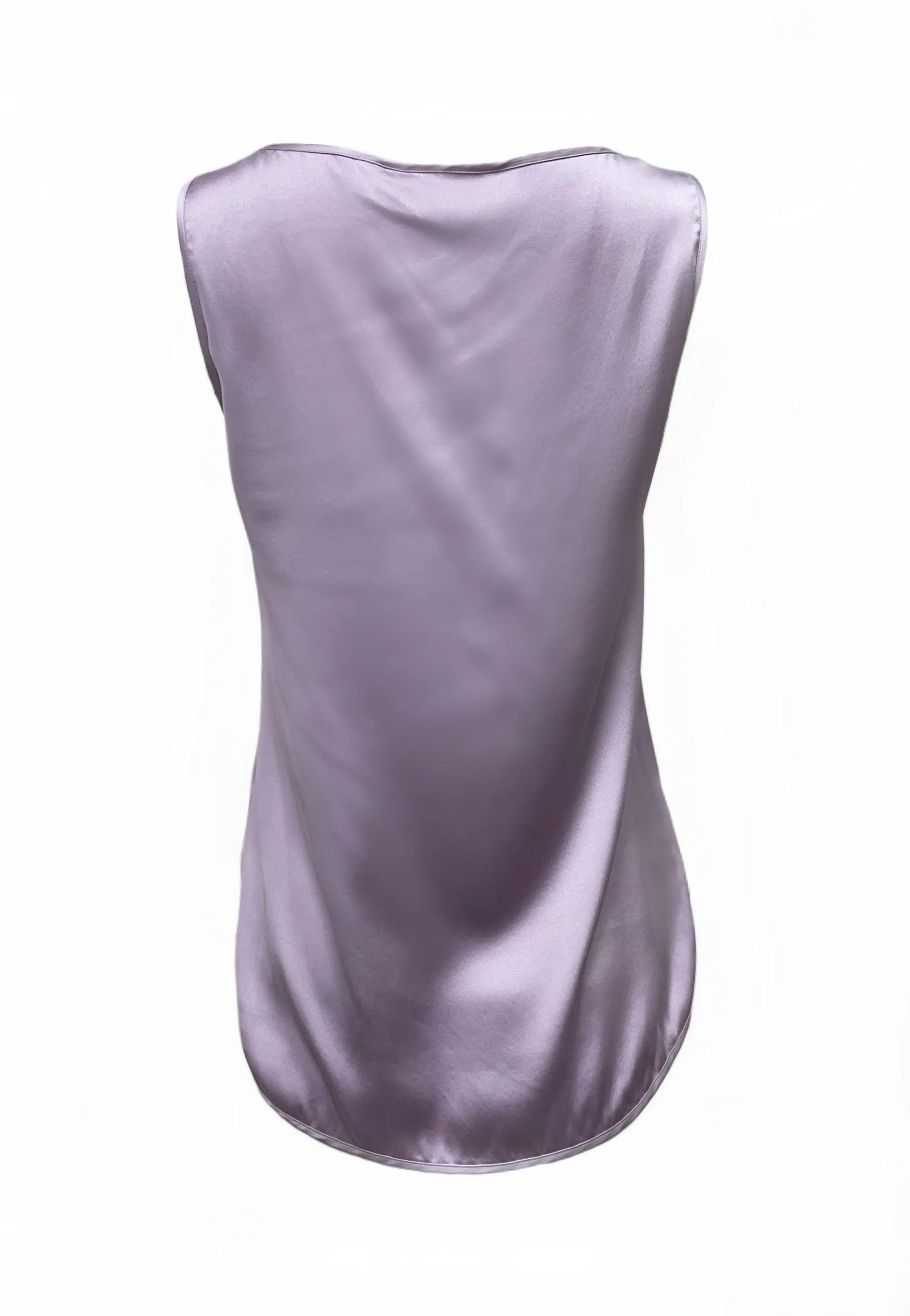 Max Mara Women's Lilac Pan Round Neck Sleeveless Silk Top NWT