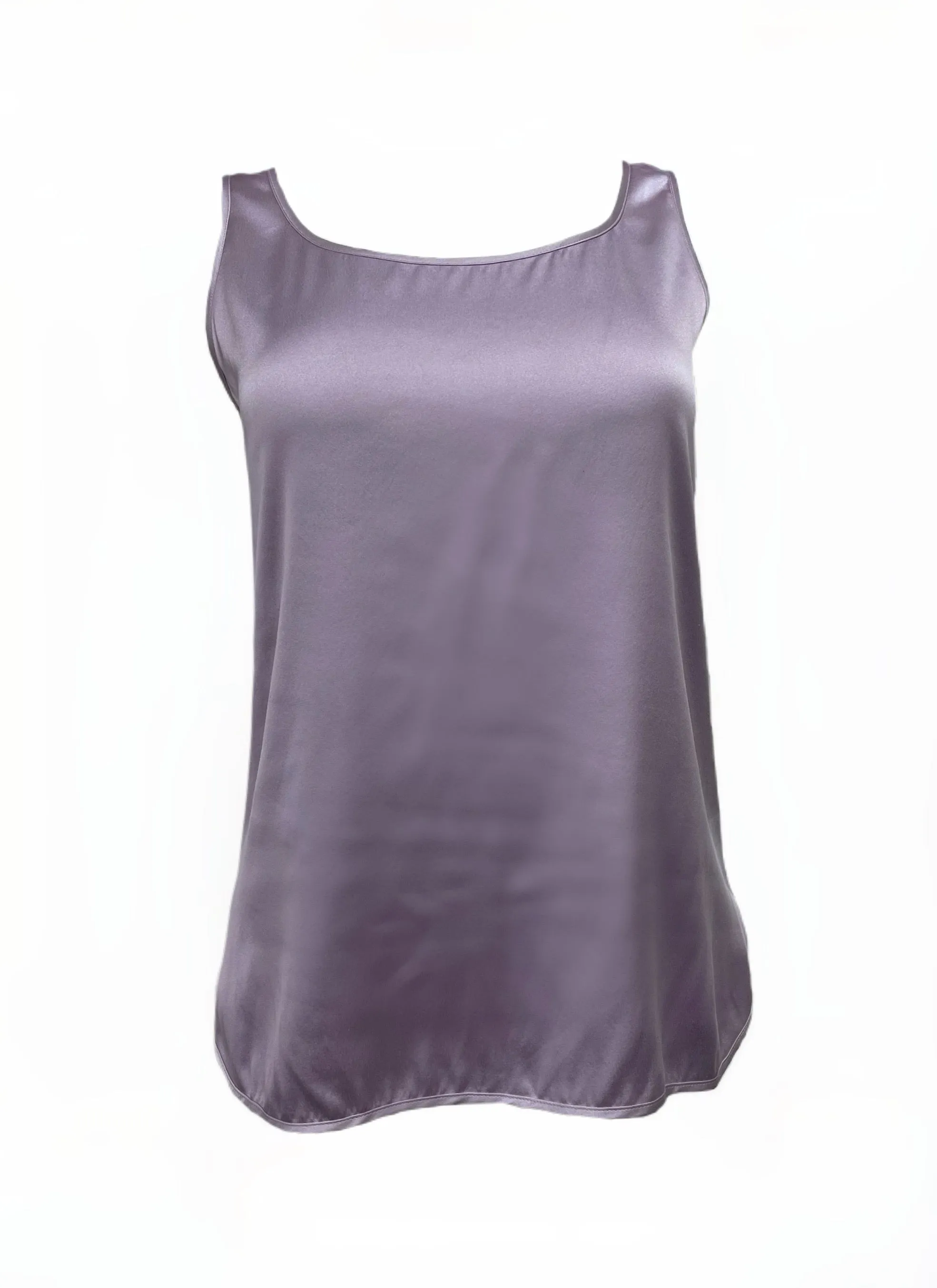 Max Mara Women's Lilac Pan Round Neck Sleeveless Silk Top NWT