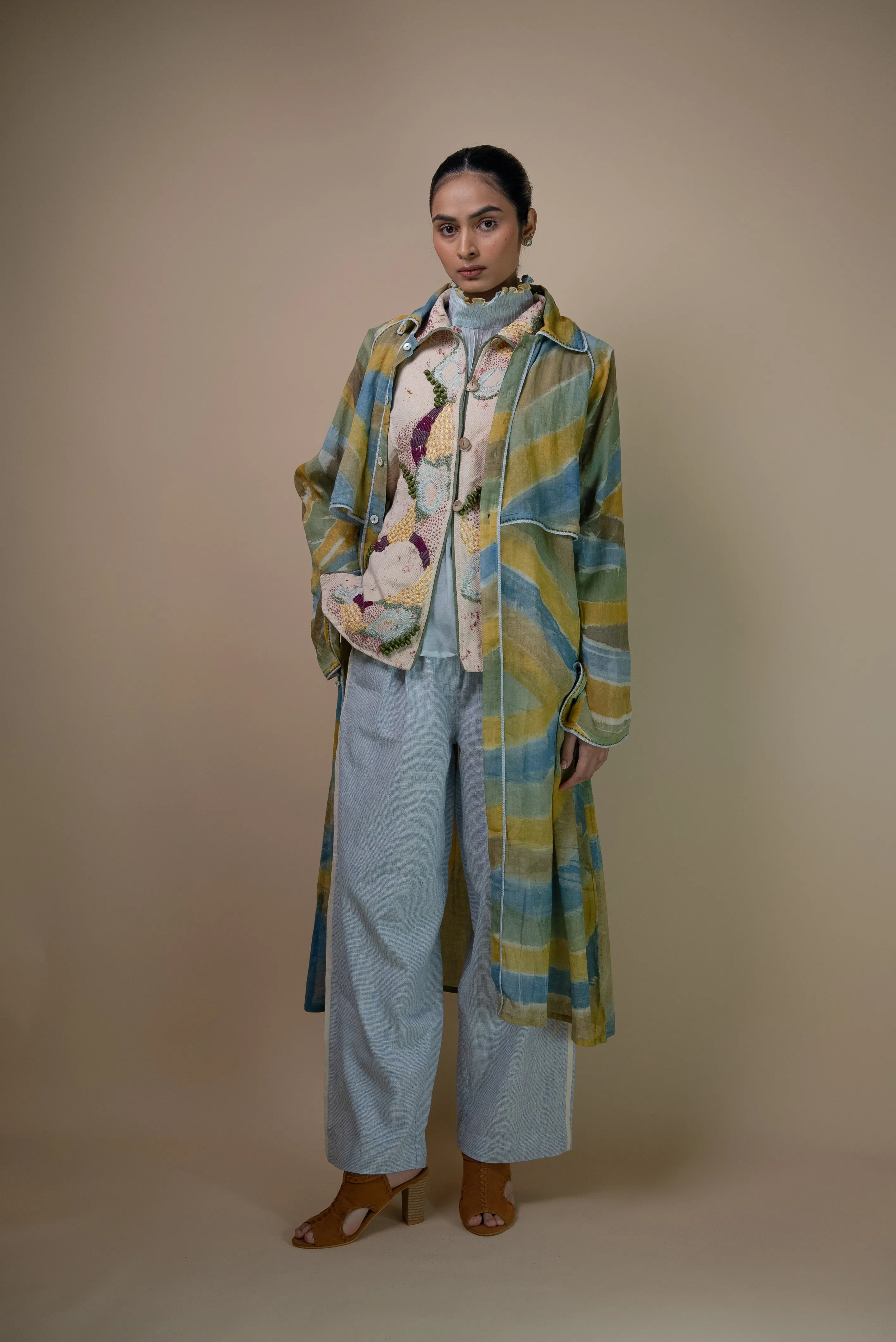 Meadows Unisex Hand Painted Trench