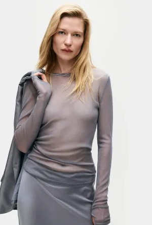 MESH LONG SLEEVE TOP STORM