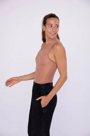 Mesh Scoop Neck Tank Bodysuit Nude