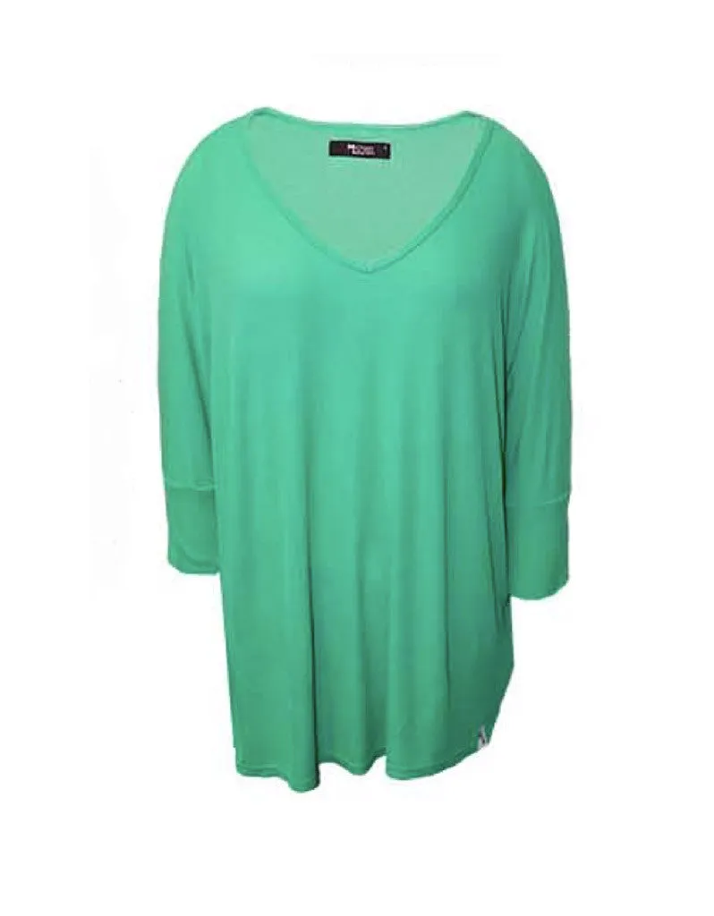 Michael Lauren Dylan 3/4 V-Neck Draped Tee