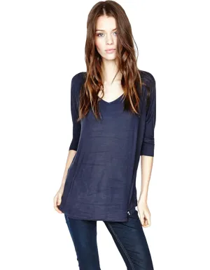 Michael Lauren Dylan 3/4 V-Neck Draped Tee
