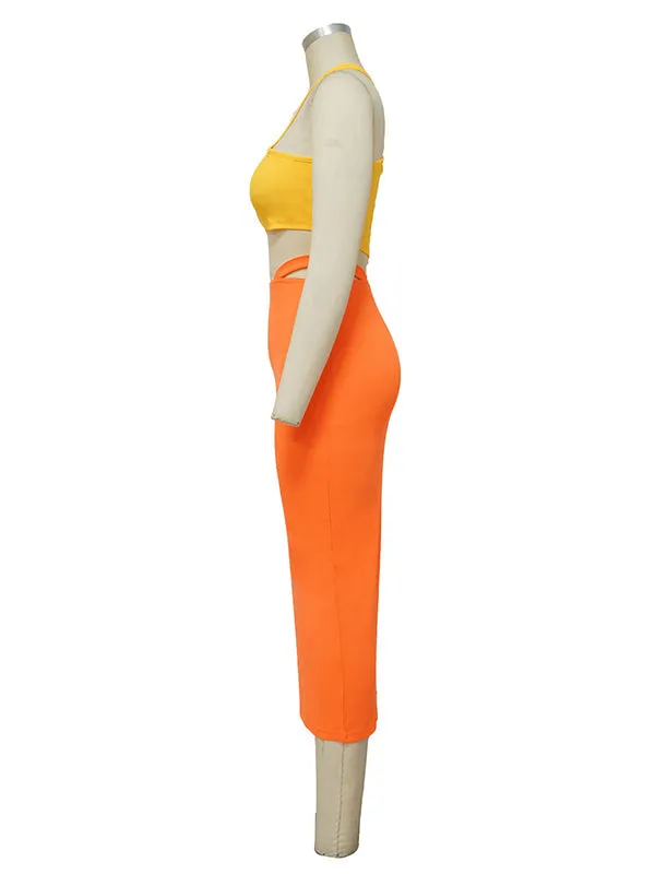 Momnfancy 2-in-1 Oblique Shoulder Irregular Fashion Bodycon Baby Shower Maternity Midi Dress