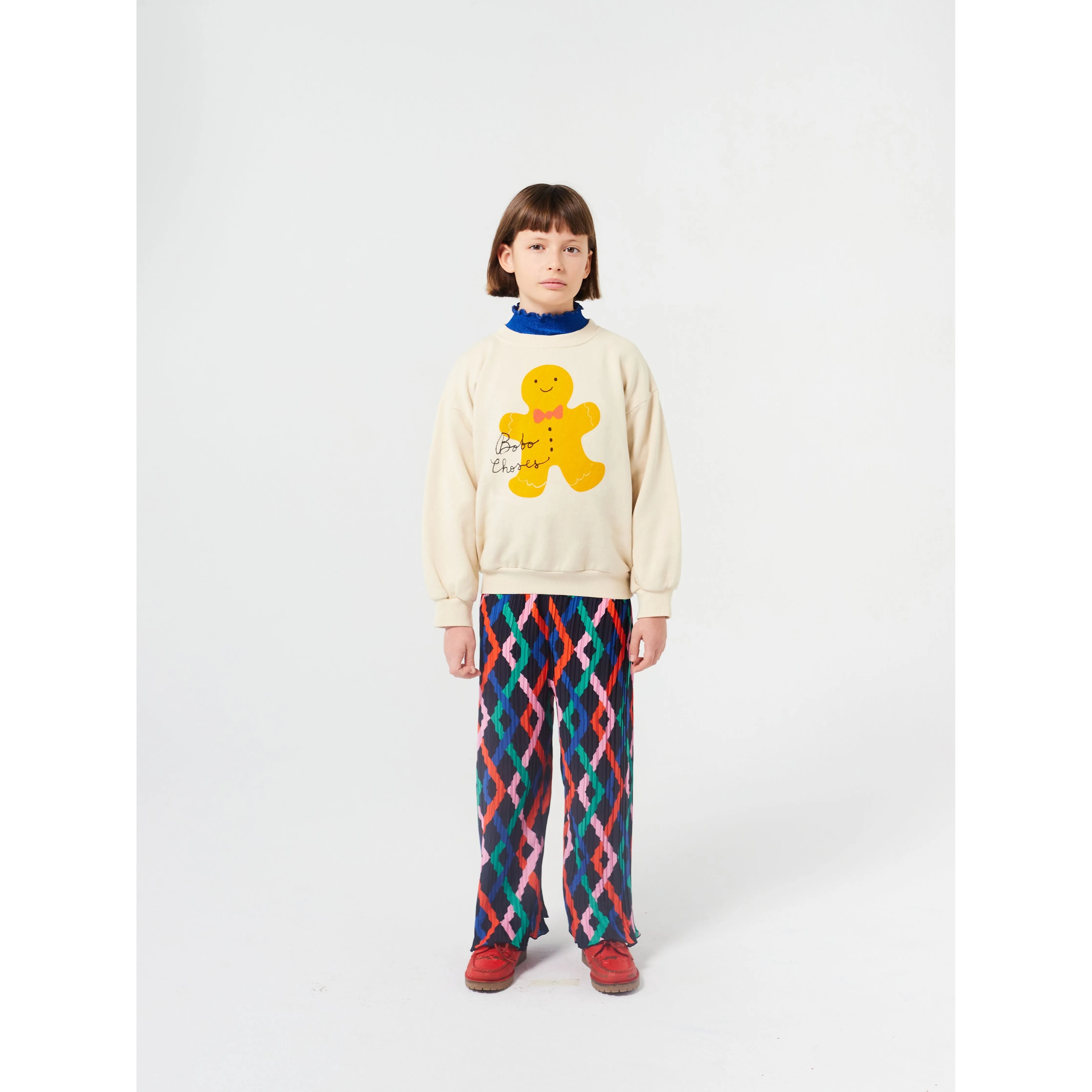 Multicolor Garland Pleated Flared Pants