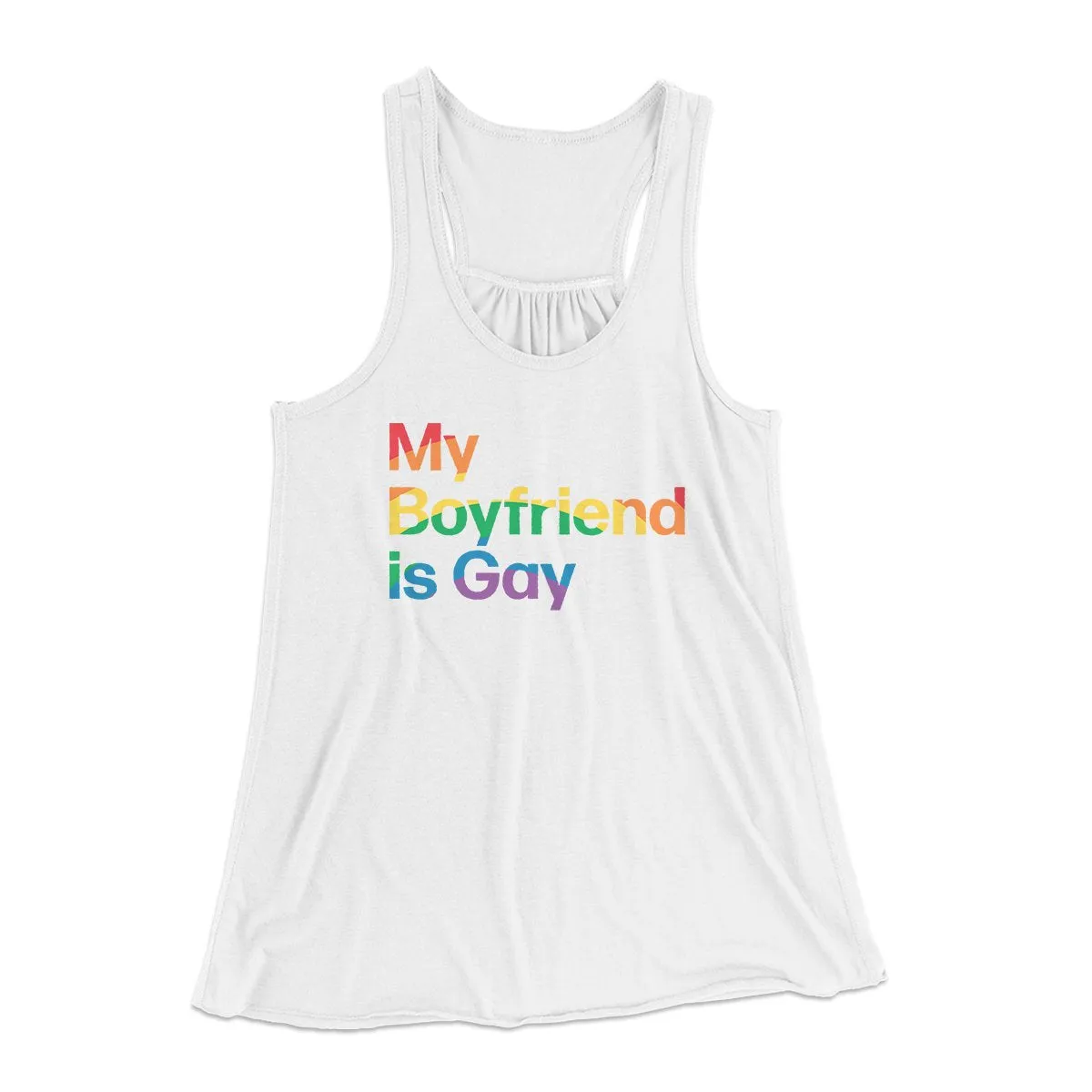 My Boyfriend Is Gay Women's Flowey Tank Top