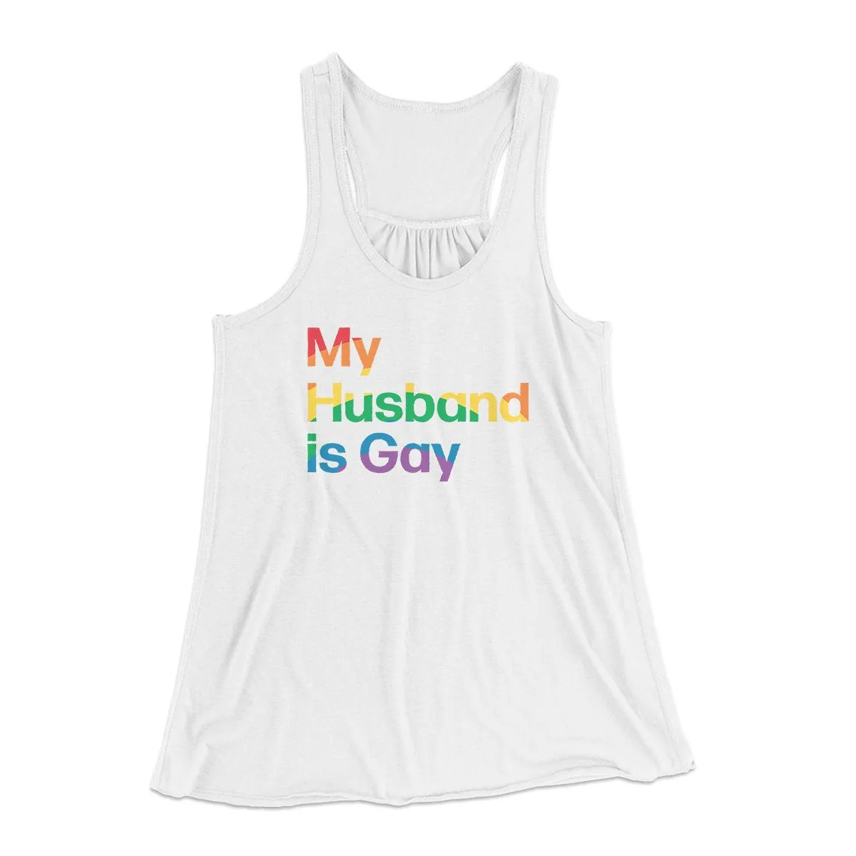 My Husband Is Gay Women's Flowey Tank Top