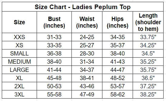 Nap Time Ladies' Peplum Top