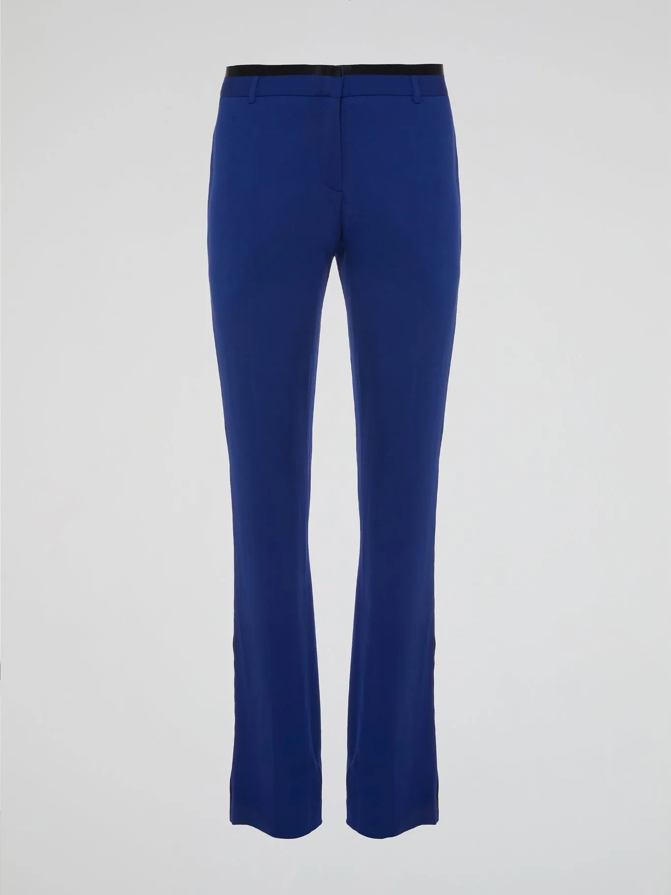 Navy High-Waist Flared Pants