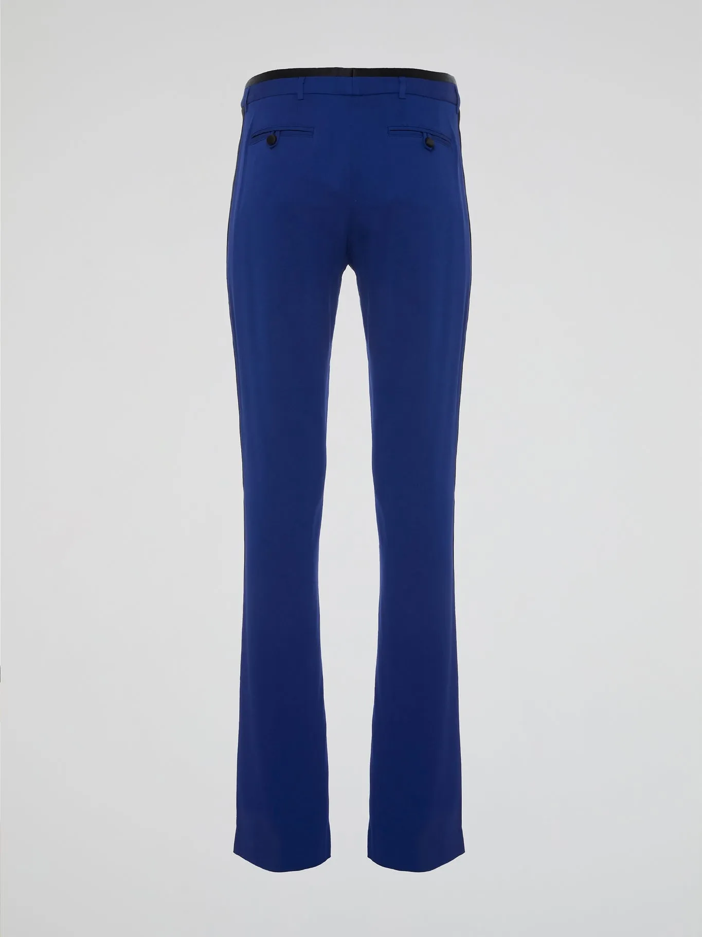 Navy High-Waist Flared Pants