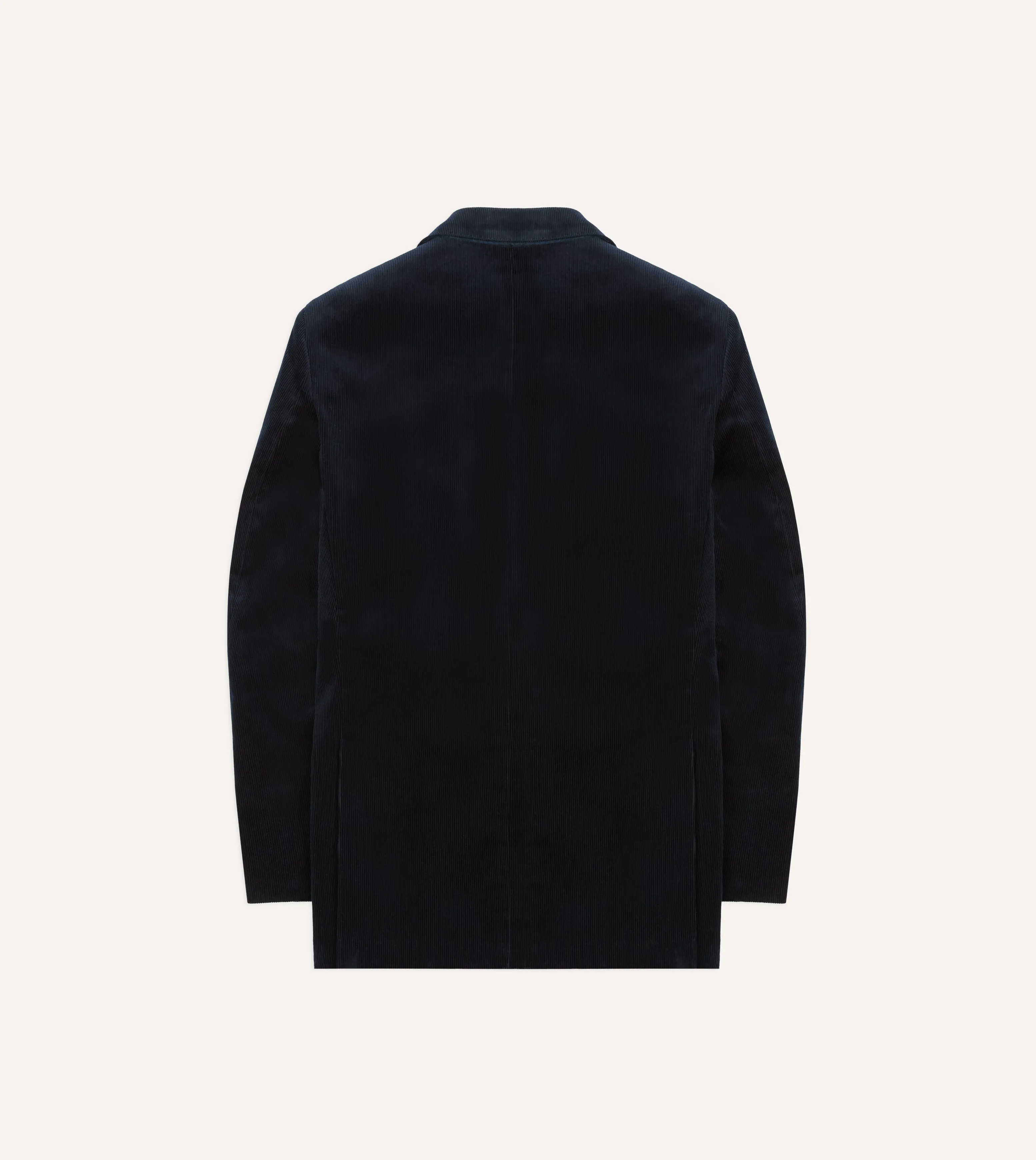 Navy Mid-Wale Cotton Corduroy Tailored Jacket