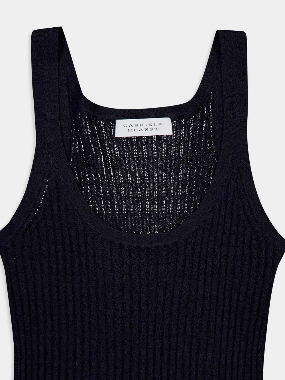 Nevin Pointelle-Knit Cashmere and Silk-Blend Tank