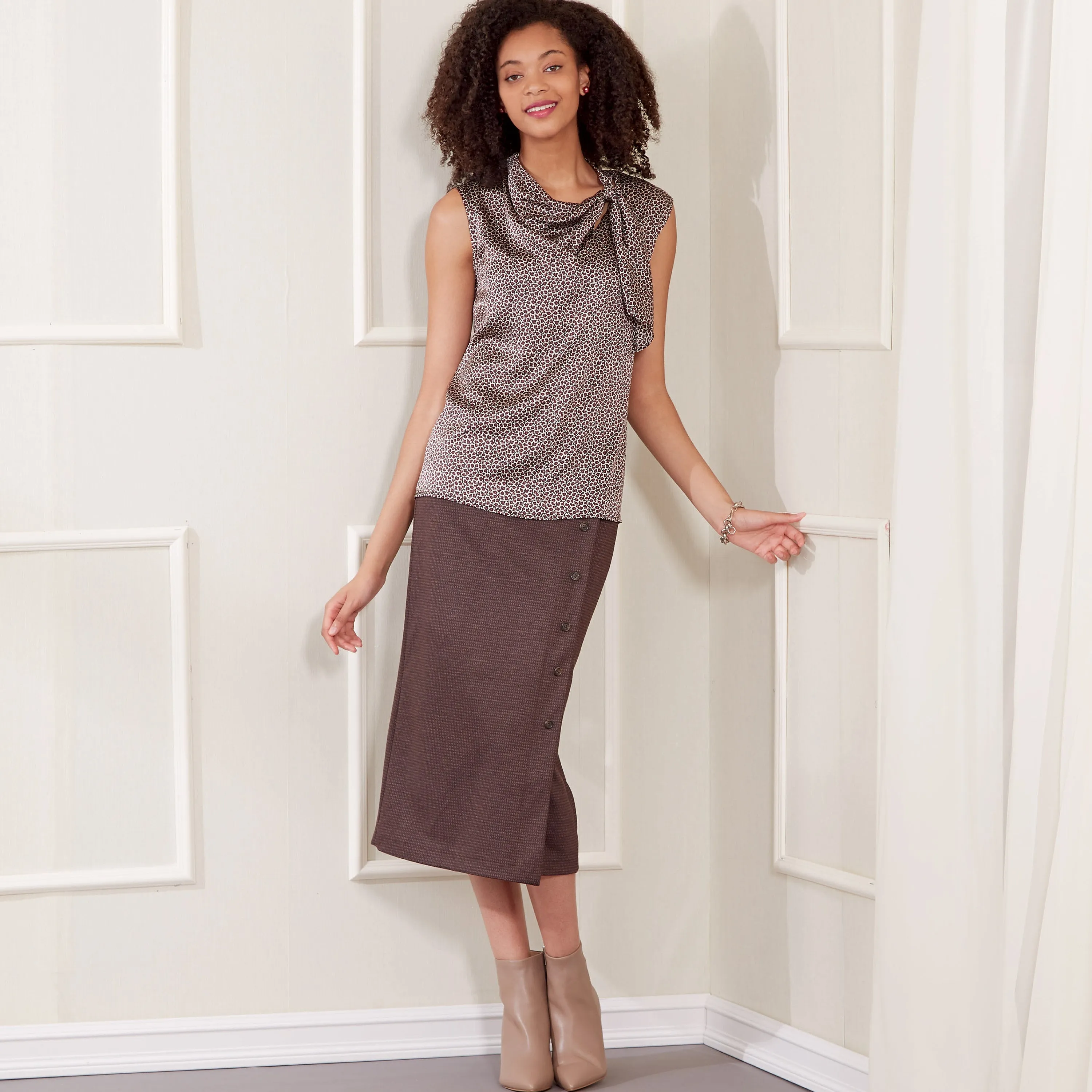 Newlook Pattern N6685 Misses' Sleeveless Or Long-sleeved Tops