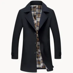 Nomad - durable windproof men's trench coat with design