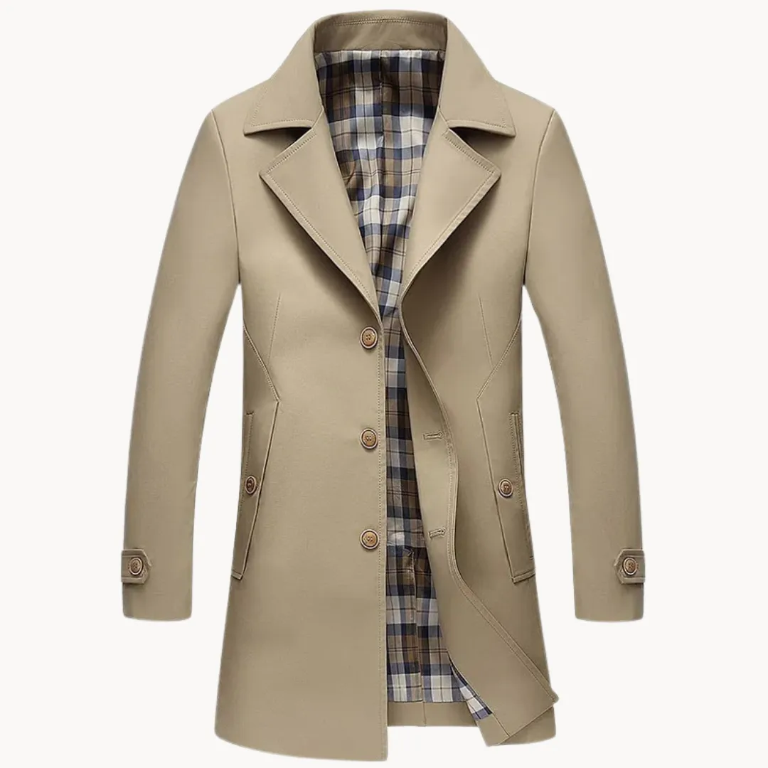 Nomad - durable windproof men's trench coat with design