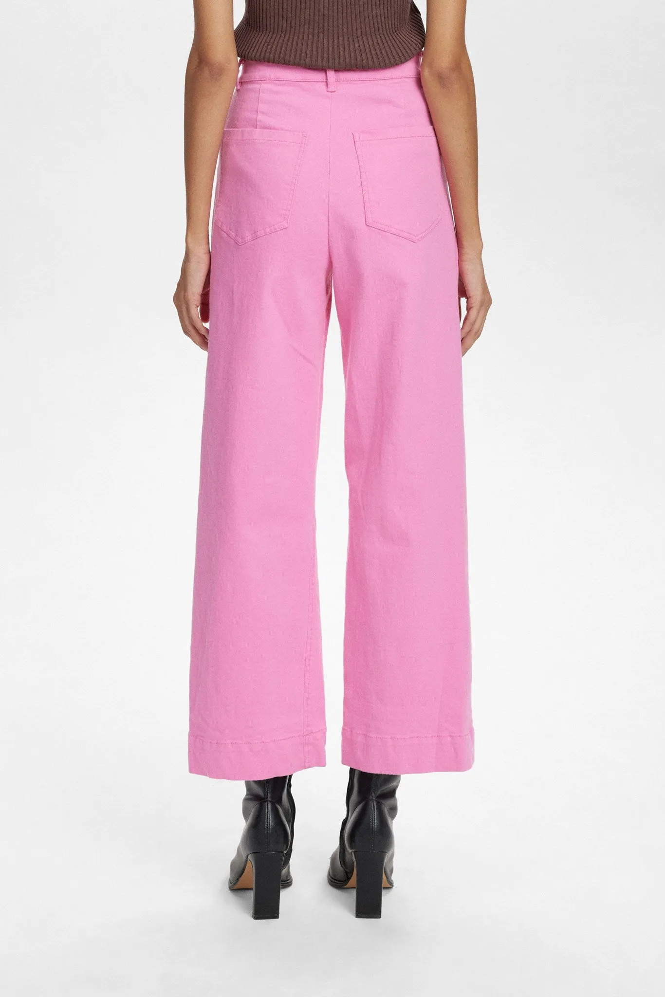 NULULU PANTS CROPPED - Pink Cosmos