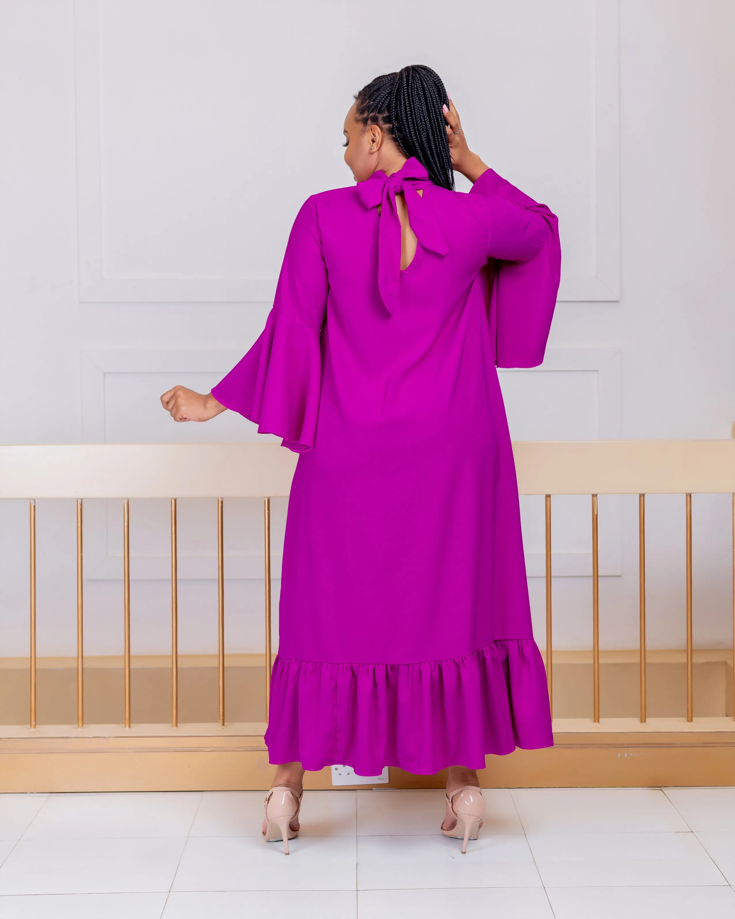 Nyakach Shift Dress - Fuchsia