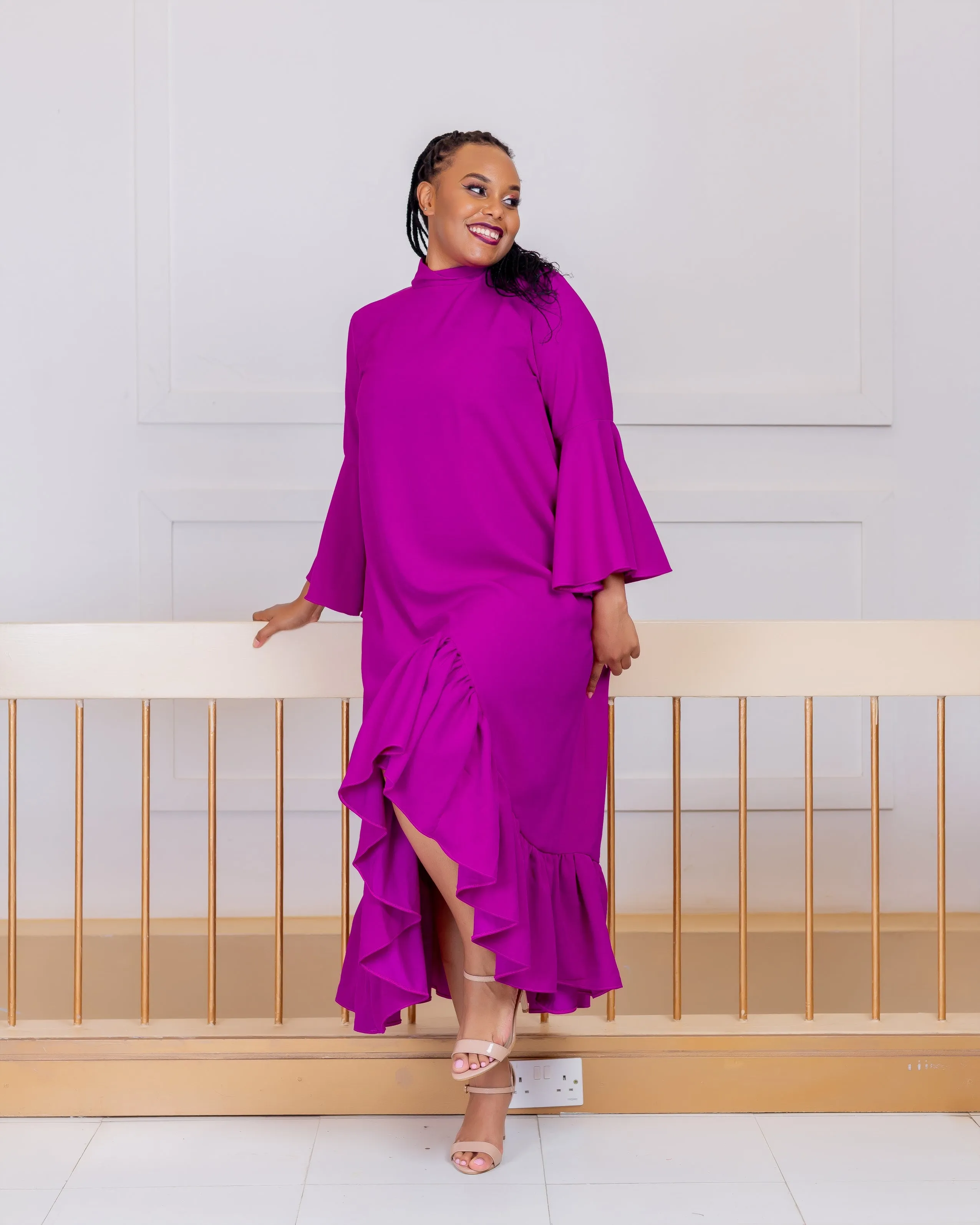 Nyakach Shift Dress - Fuchsia