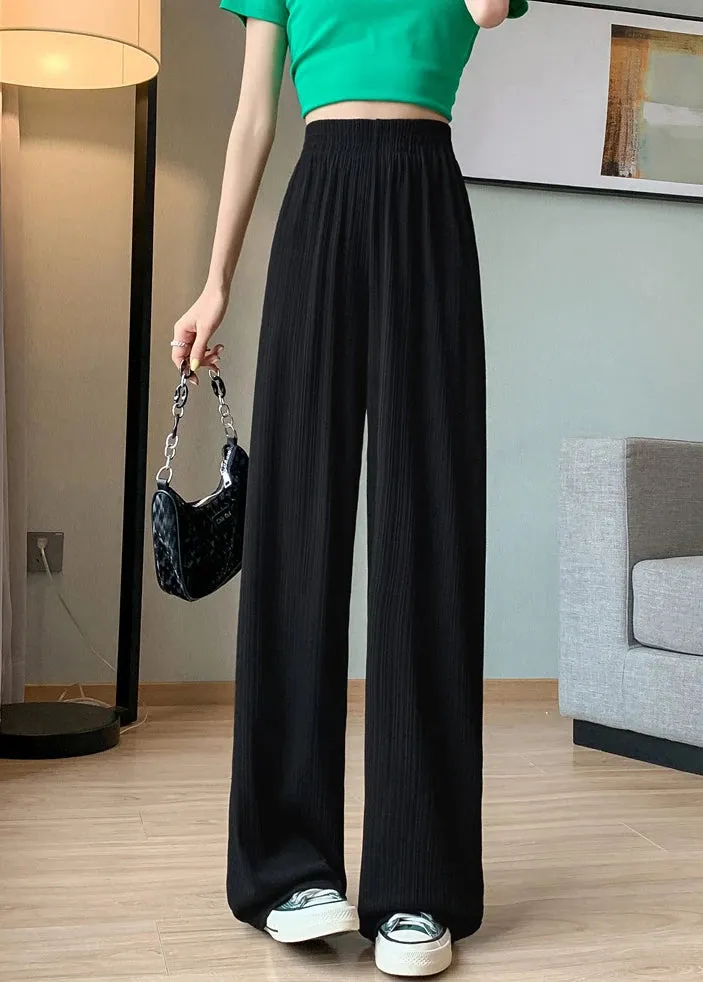 Obsidian Phoenix Ice Silk Wide-Leg Pants