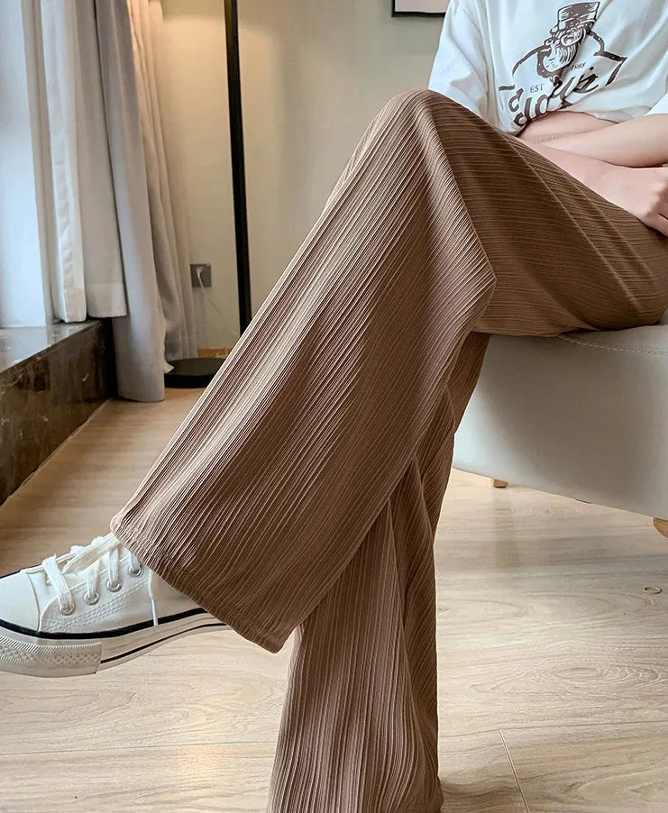 Obsidian Phoenix Ice Silk Wide-Leg Pants