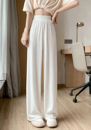 Obsidian Phoenix Ice Silk Wide-Leg Pants