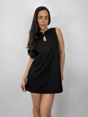 Organic Button Keyhole Shift Dress