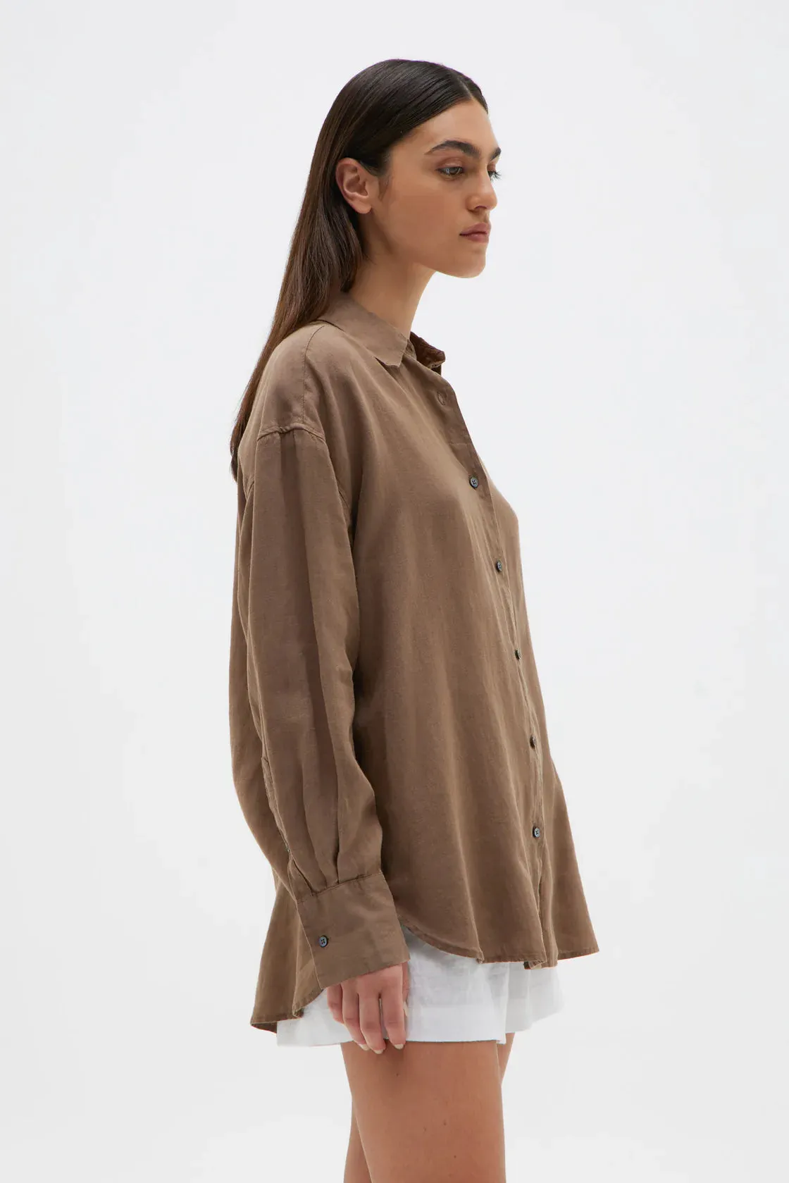 Oversized Linen Shirt Dune