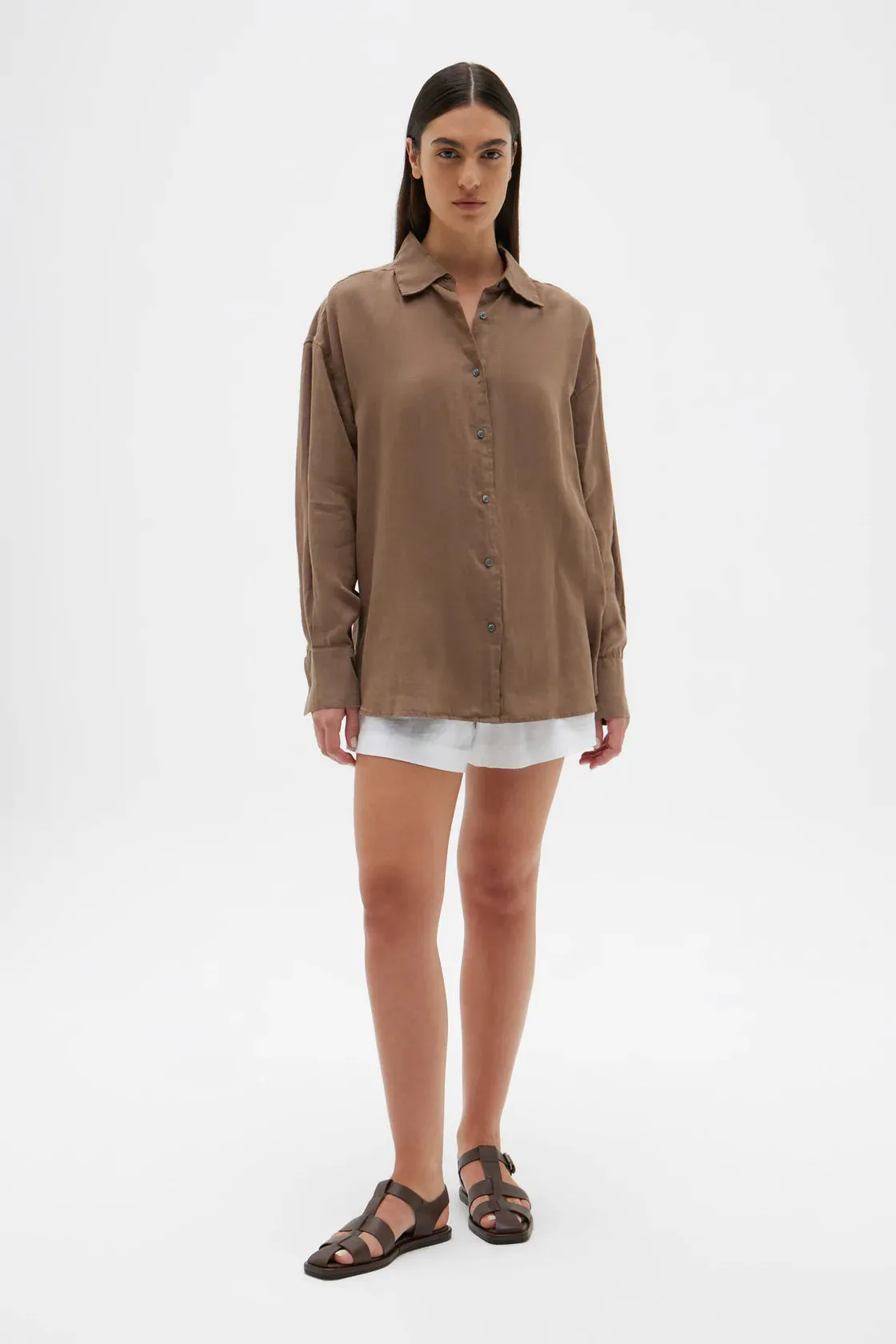 Oversized Linen Shirt Dune