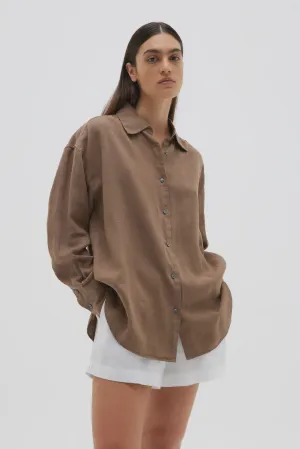 Oversized Linen Shirt Dune