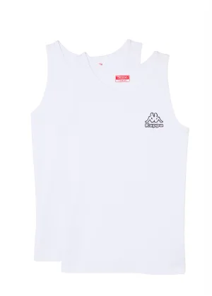 Pack of 2 pure cotton round neck tank tops