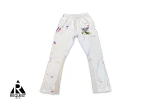 Painted Flared Sweatpants "Cream"